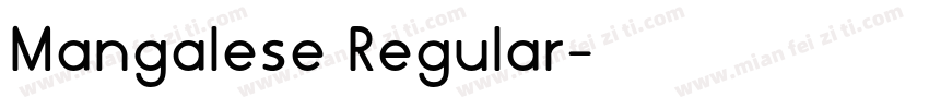 Mangalese Regular字体转换